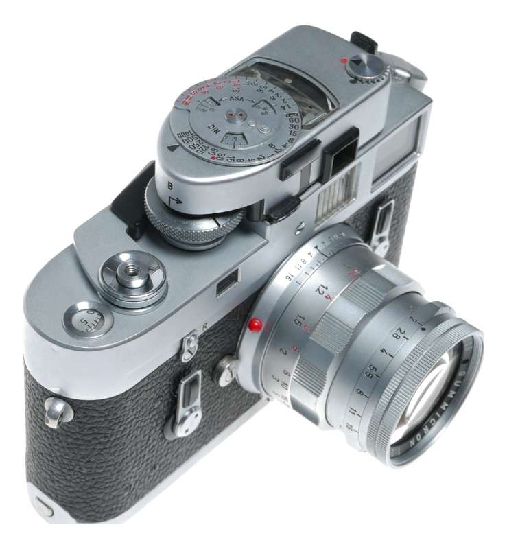 Leica M4 Camera 4 lenses set meter hood case 35mm, 50 Summicron, 90, 135 filters