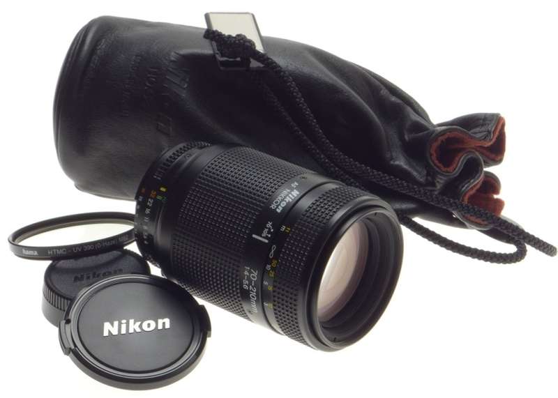 NIKKOR NIKON CAMERA ZOOM LENS 1:4-5.6 f=70-210mm AF EXCELLENT CONDITION CAPS
