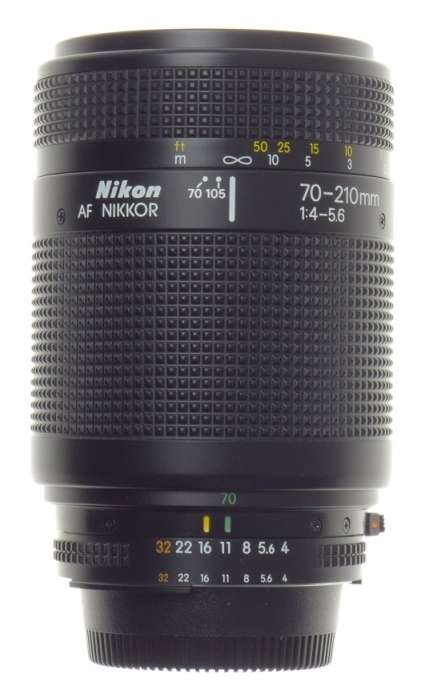 NIKKOR NIKON CAMERA ZOOM LENS 1:4-5.6 f=70-210mm AF EXCELLENT CONDITION CAPS