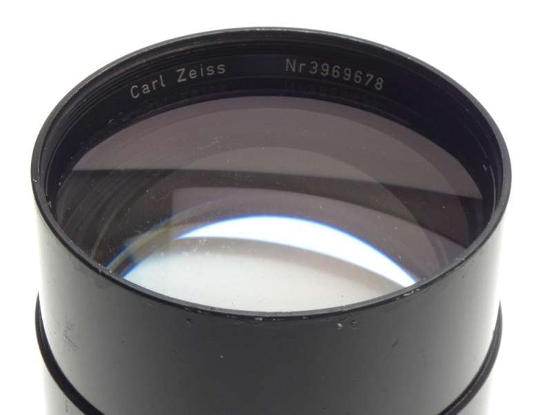 ZEISS IKON SLR 35mm FILM CAMERA LENS CONTAREX BLACK SONNAR 1:4 f=250mm LENS CAP