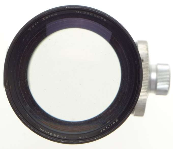 ZEISS IKON SLR 35mm FILM CAMERA LENS CONTAREX BLACK SONNAR 1:4 f=250mm LENS CAP