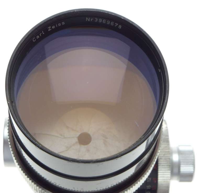 ZEISS IKON SLR 35mm FILM CAMERA LENS CONTAREX BLACK SONNAR 1:4 f=250mm LENS CAP