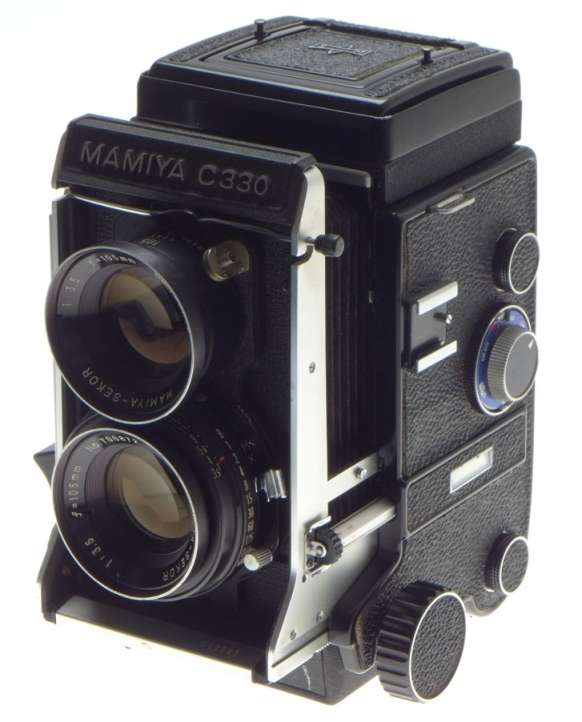MAMIYA C330 PROFFESSIONAL 6x6 BLUE 3.5/105mm SEKOR LENS TLR MEDIUM FORMAT CAMERA