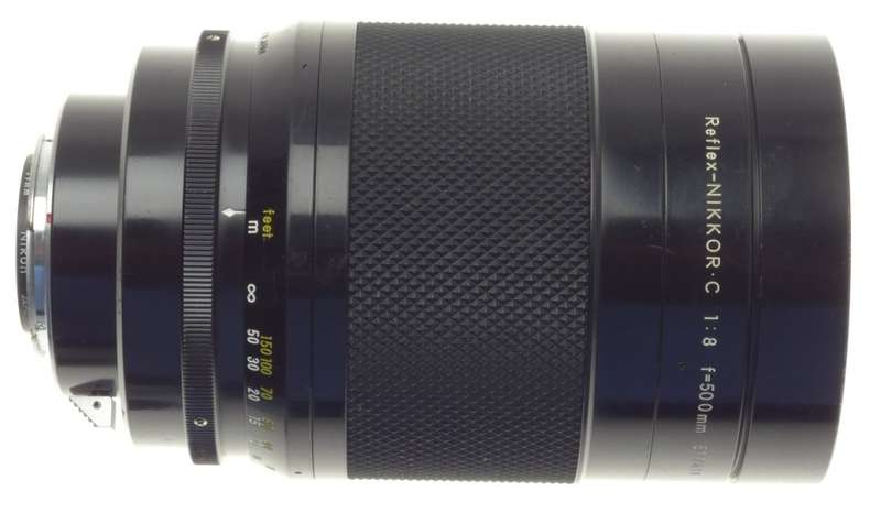 USED NIKON REFLEX-NIKKOR C 1:8 f=500mm MIRROR AI CAMERA LENS SLR 35mm HOOD CAPS