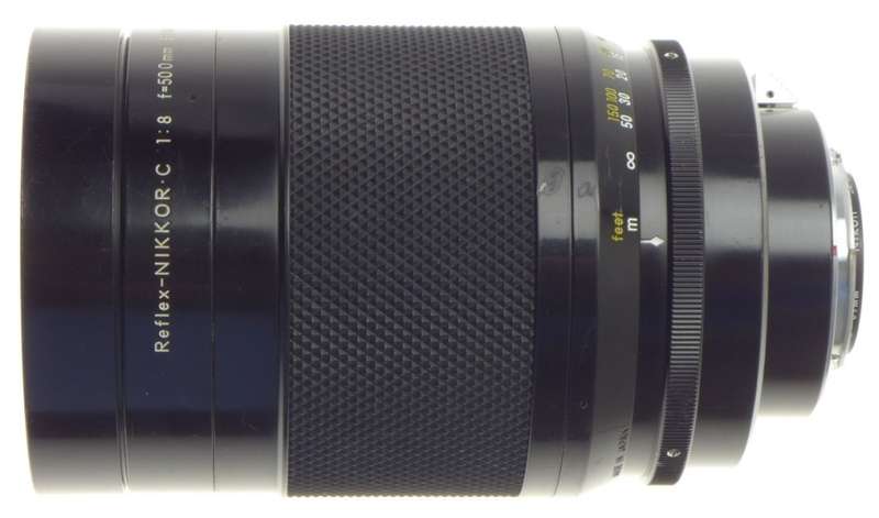 USED NIKON REFLEX-NIKKOR C 1:8 f=500mm MIRROR AI CAMERA LENS SLR 35mm HOOD CAPS