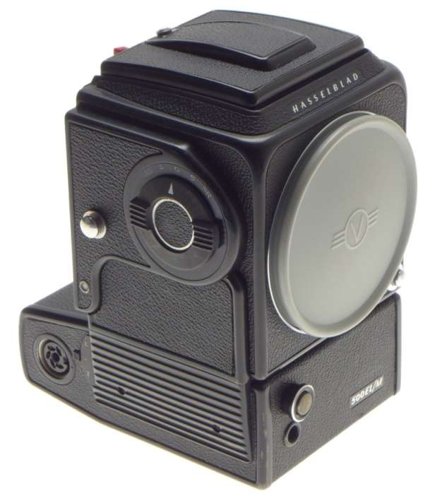 HASSELBLAD 500 EL/M CAMERA BODY WITH WAIST LEVEL FINDER BATTERY CONVERSION DONE
