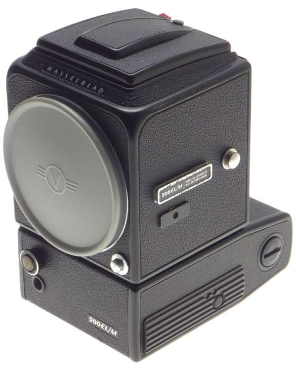 HASSELBLAD 500 EL/M CAMERA BODY WITH WAIST LEVEL FINDER BATTERY CONVERSION DONE