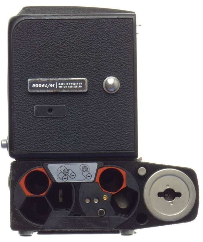 HASSELBLAD 500 EL/M CAMERA BODY WITH WAIST LEVEL FINDER BATTERY CONVERSION DONE