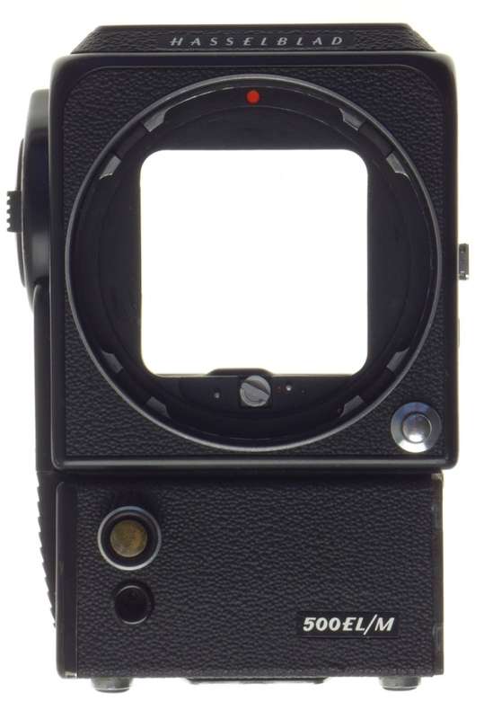 HASSELBLAD 500 EL/M CAMERA BODY WITH WAIST LEVEL FINDER BATTERY CONVERSION DONE
