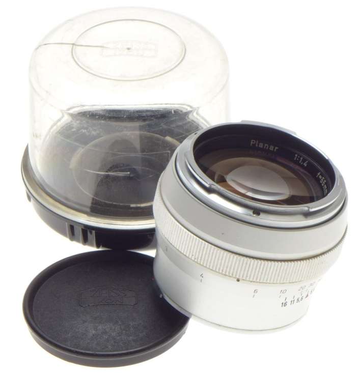 CARL ZEISS CONTAREX CHROME 1:1.4/55 PLANAR 1.4 f=55mm FAST PORTRAIT CAMERA LENS