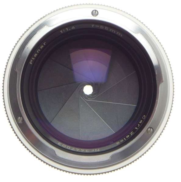 CARL ZEISS CONTAREX CHROME 1:1.4/55 PLANAR 1.4 f=55mm FAST PORTRAIT CAMERA LENS