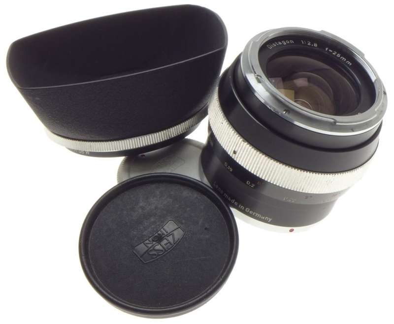 ZEISS CONTAREX BLACK 1:2.8/25 DISTAGON 1:2.8 f=25mm SLR VINTAGE CAMERA LENS HOOD