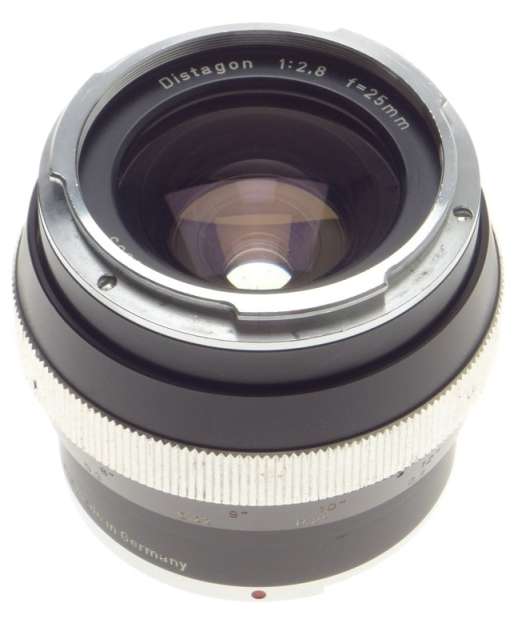 ZEISS CONTAREX BLACK 1:2.8/25 DISTAGON 1:2.8 f=25mm SLR VINTAGE CAMERA LENS HOOD
