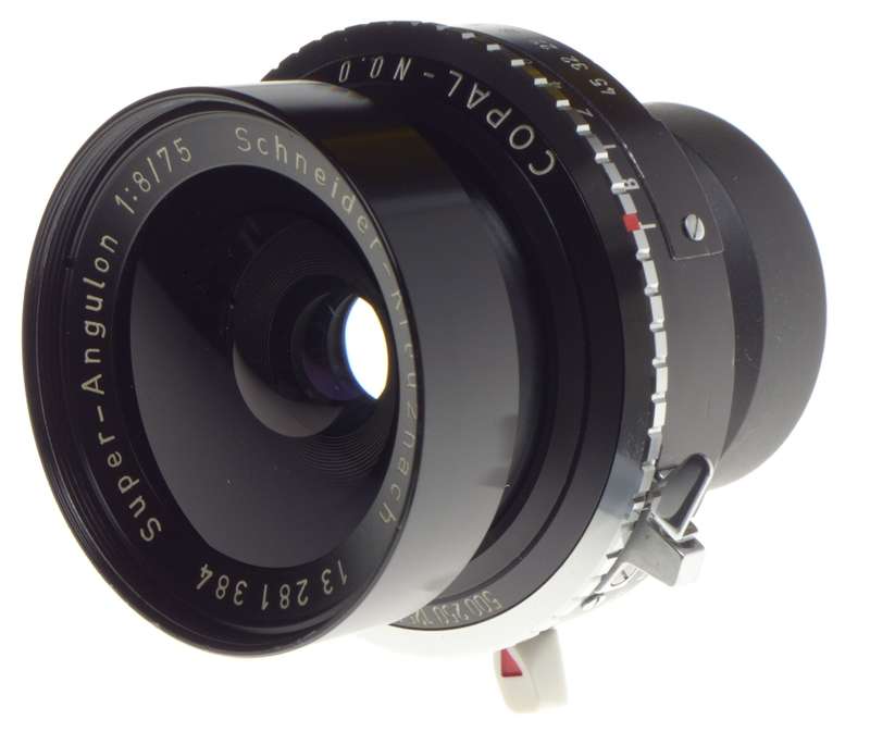 COPAL 0 Schneider Super-Angulon 1:8/75 large format lens f=75mm excellent clean