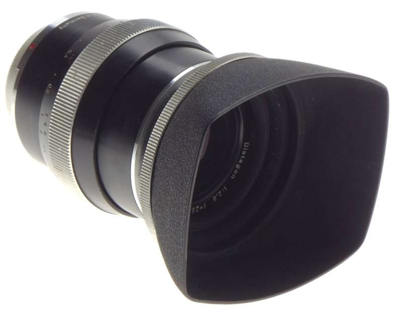 ZEISS CONTAREX BLACK 1:2.8/25 DISTAGON 1:2.8 f=25mm SLR VINTAGE CAMERA LENS HOOD