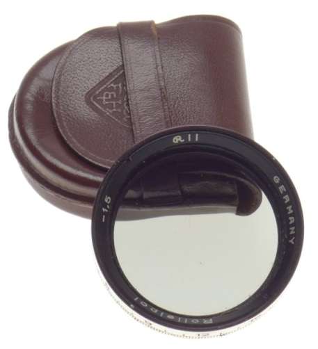 ROLLEIFLEX TLR 120 ROLL FILM CAMERA ROLLEIPOL POLAROID LENS FILTER CASE RII -1,5