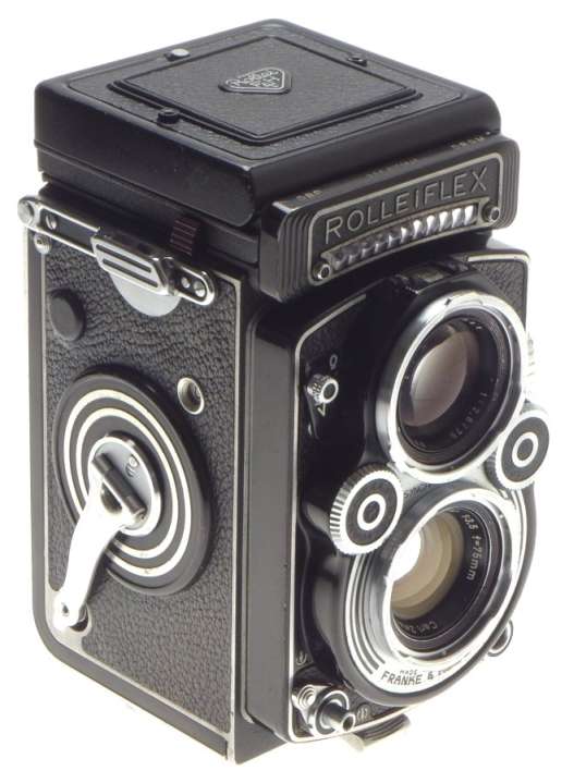 3.5F TLR ROLLEIFLEX 120 FILM CAMERA ZEISS PLANAR 3.5 f=75mm SERVICED 1:3.5/75mm