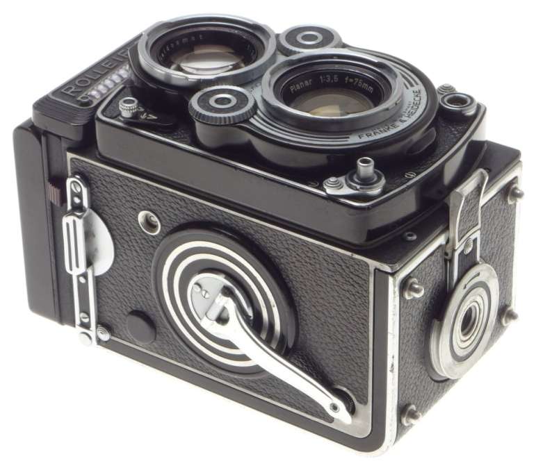 3.5F TLR ROLLEIFLEX 120 FILM CAMERA ZEISS PLANAR 3.5 f=75mm SERVICED 1:3.5/75mm