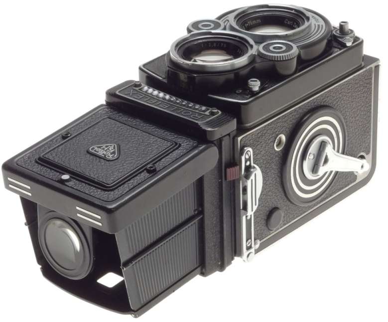 3.5F TLR ROLLEIFLEX 120 FILM CAMERA ZEISS PLANAR 3.5 f=75mm SERVICED 1:3.5/75mm