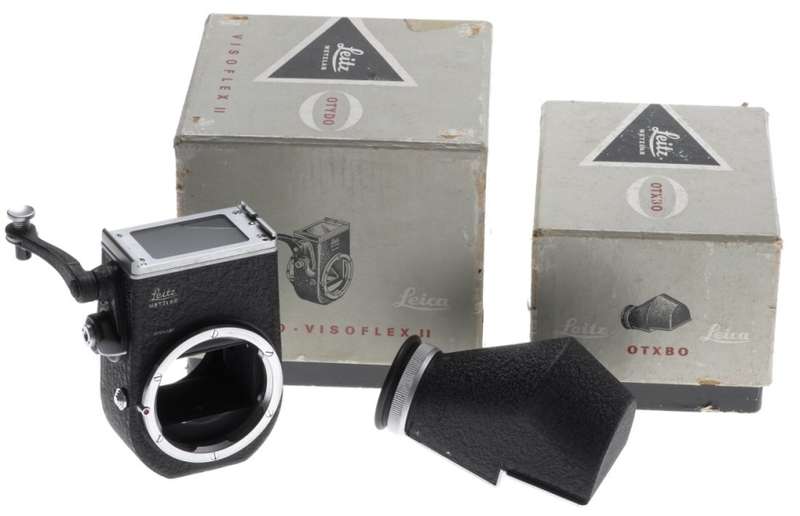 LEICA VISOFLEX II CAMERA LENS ADAPTER SLR CONVERTER BOX OTXBO KIT W/PRISM LEITZ