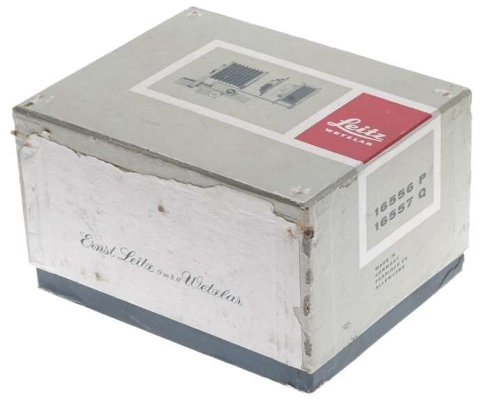 LEICA 16557 Q CAMERA LENS MACRO CLOSE FOCUS BELLOW GREY HAMMERTONE 16556 P LEITZ