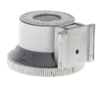 135mm HOT SHOE VIEW FINDER SHOOC BRIGHT LINE 13.5cm SILVER CHROME LEATHER CASE