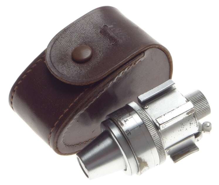 E.LEITZ WETZLAR CHROME VIDOM MULITFOCAL PARALAX CORRECTION LEICA CAMERA FINDER