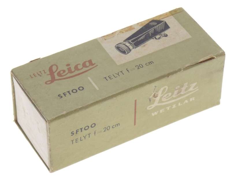 LEICA TELYT f=200mm VIEW FINDER BLACK PAINT BOX UNUSED SFTOO f=20cmm LEITZ MINT