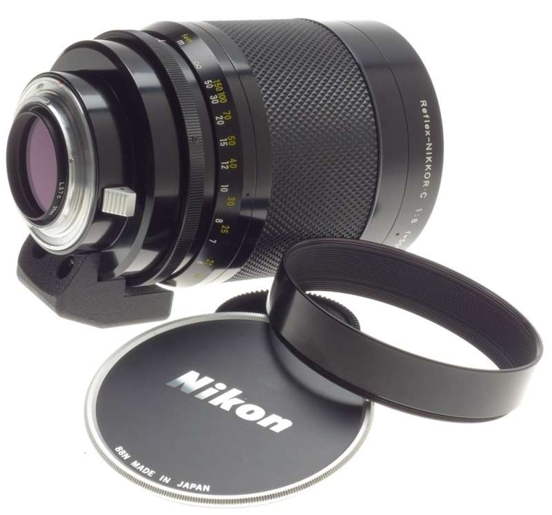 NIKON REFLEX-NIKKOR C 1:8 f=500mm MIRROR AI CAMERA LENS SLR 35mm HOOD CAPS MINT