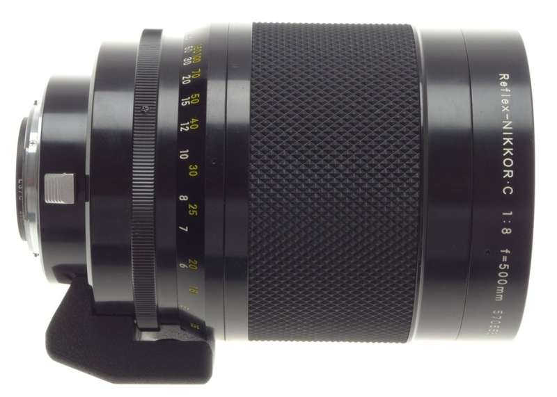 NIKON REFLEX-NIKKOR C 1:8 f=500mm MIRROR AI CAMERA LENS SLR 35mm HOOD CAPS MINT