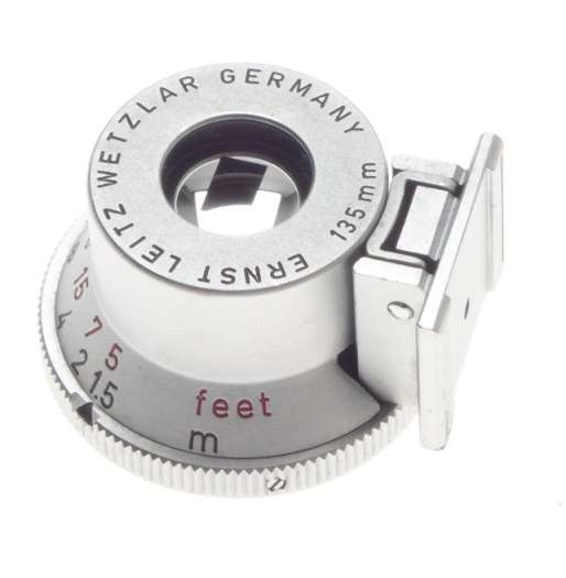 BRIGHT LINE 135mm HOT SHOE VIEW FINDER SHOOC 13.5cm SILVER CHROME VERY CLEAN