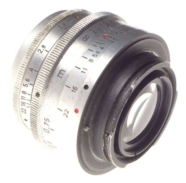 PRIMOPLAN 1:1.9/58mm red V Meyer-Optik Exakta mount chrome fast used lens f=58mm