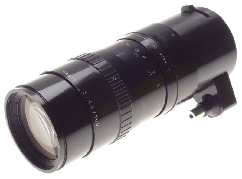 ALPA Angenieux Alitar 1:4.5/180 SLR prime camera lens f=180mm black rare clean