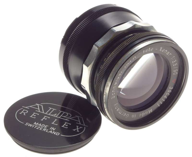 ALPA Schneider Tele-Xenar 1:3.5/90 prime SLR lens f=90mm cap ALNEA extensan tube