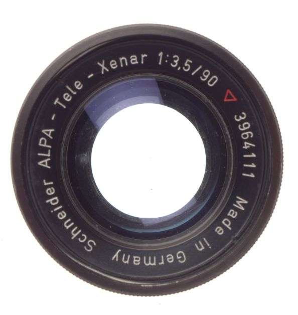 ALPA Schneider Tele-Xenar 1:3.5/90 prime SLR lens f=90mm cap ALNEA extensan tube
