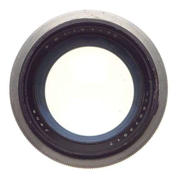 Carl Zeiss Jena BIOTAR 75 lens 1.5/75mm f/1.5 Exakta Mount used rare chrome cap