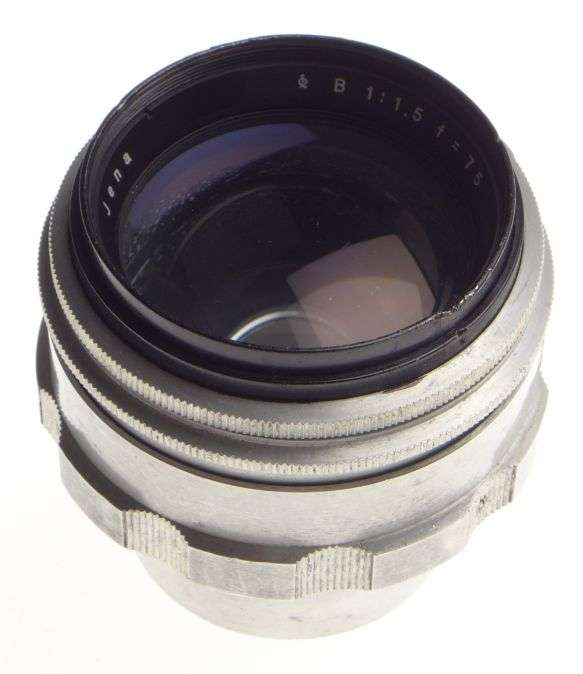 Carl Zeiss Jena BIOTAR 75 lens 1.5/75mm f/1.5 Exakta Mount used rare chrome cap