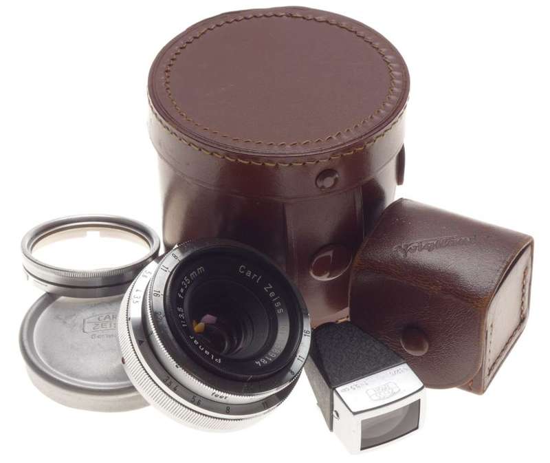 Zeiss Planar 1:3.5 f=35mm Contax rangefinder camera lens f=35mm viewfinder 432/5
