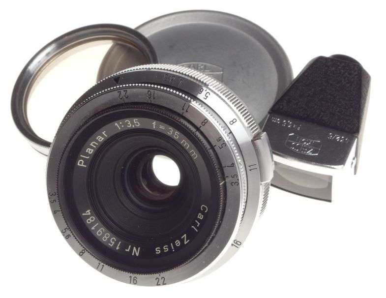 Zeiss Planar 1:3.5 f=35mm Contax rangefinder camera lens f=35mm viewfinder 432/5