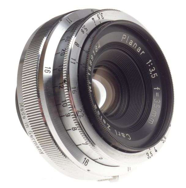 Zeiss Planar 1:3.5 f=35mm Contax rangefinder camera lens f=35mm viewfinder 432/5