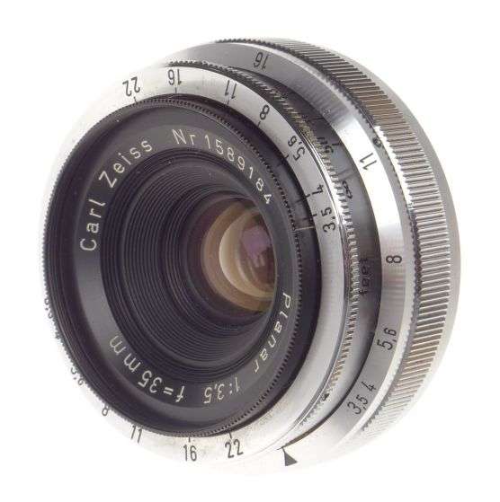 Zeiss Planar 1:3.5 f=35mm Contax rangefinder camera lens f=35mm viewfinder 432/5