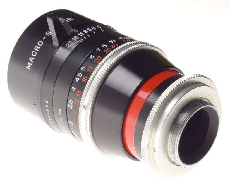 PRISTINE BOLEX H16 RX MACRO-SWITAR Pre-set 1.9 f=75mm CAPS HOOD 1.9/75 MICRO 4/3