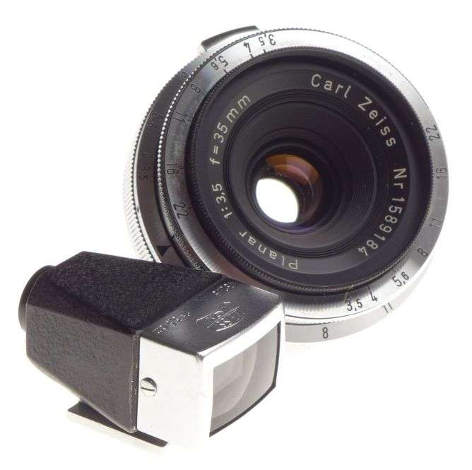 Zeiss Planar 1:3.5 f=35mm Contax rangefinder camera lens f=35mm viewfinder 432/5