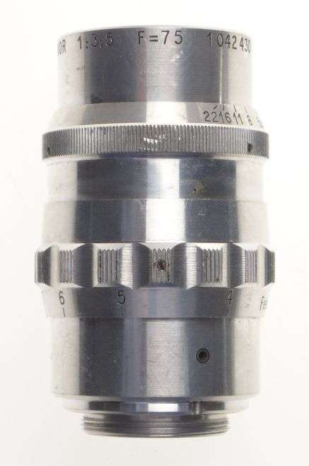 Som Berthiot Tele-Cinor 3.5 f=75mm chrome C-mount vintage lens bolex beaulieux
