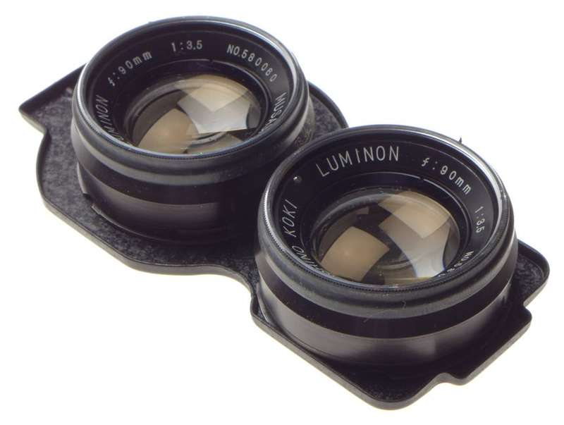LUMINON f=90mm 1:3.5 Musashino Koki TLR rare lens 3.5/90mm Posssibly PROTOTYPE