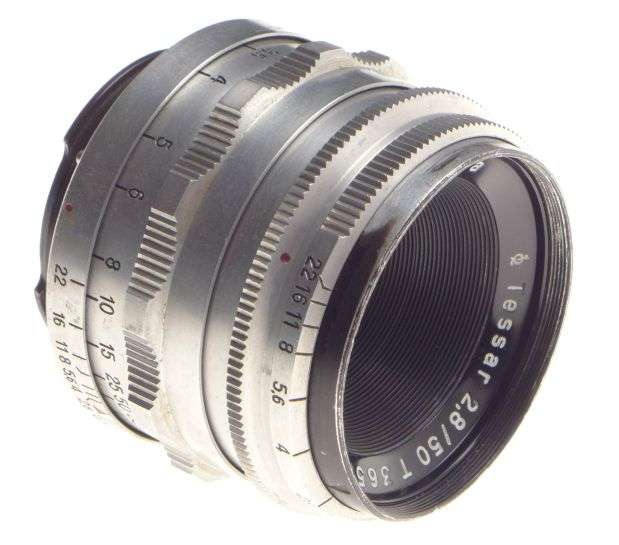 Carl Zeiss Jena Tessar 2.8 f=50mm T Exakta bayonet mount chrome 2.8/50mm pre set