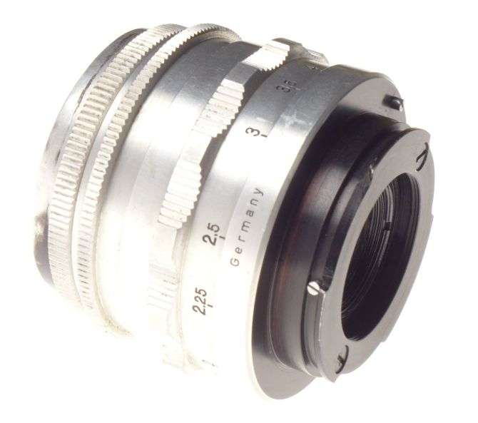 Carl Zeiss Jena Tessar 2.8 f=50mm T Exakta bayonet mount chrome 2.8/50mm pre set