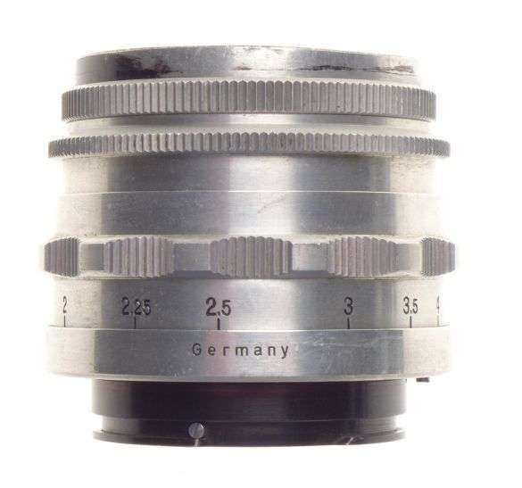 Carl Zeiss Jena Tessar 2.8 f=50mm T Exakta bayonet mount chrome 2.8/50mm pre set