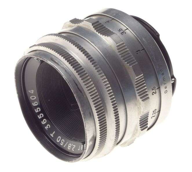 Carl Zeiss Jena Tessar 2.8 f=50mm T Exakta bayonet mount chrome 2.8/50mm pre set