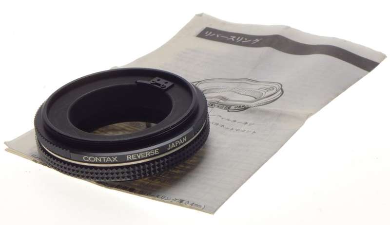 Zeiss Contax Reverse 7.5mm black ring lens adapter Mint condition for SLR camera